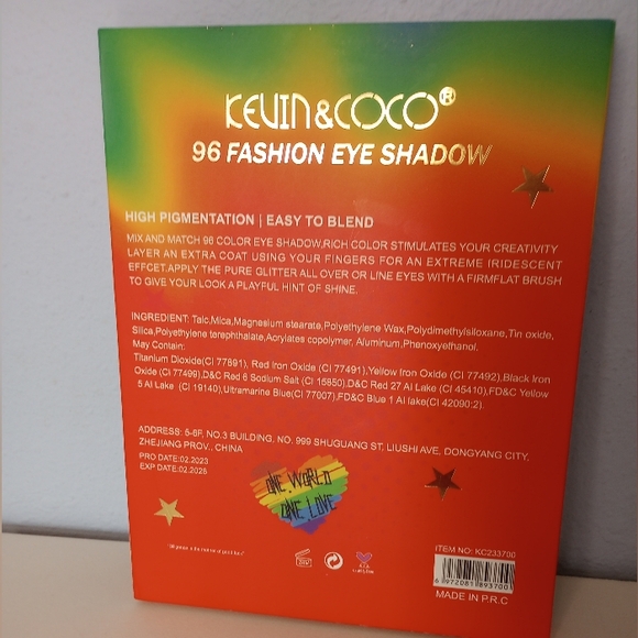 Brand New Love and Pride Kevin & Coco Eyeshadow palette 96 colors - Picture 3 of 3
